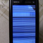 Pantalla estallada de un Nokia 5800
